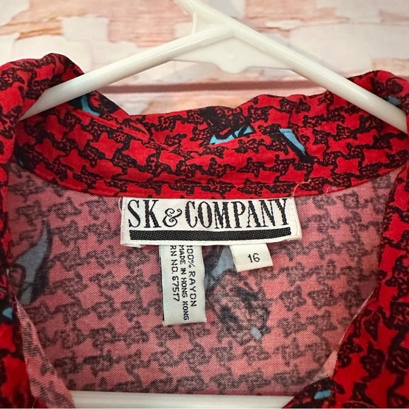 VINTAGE Houndstooth Cowboy Boot Button Up Shirt - Picture 4 of 7